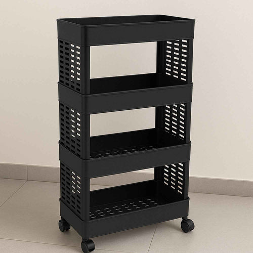 4-layer Plastic Storage Rack With Wheels