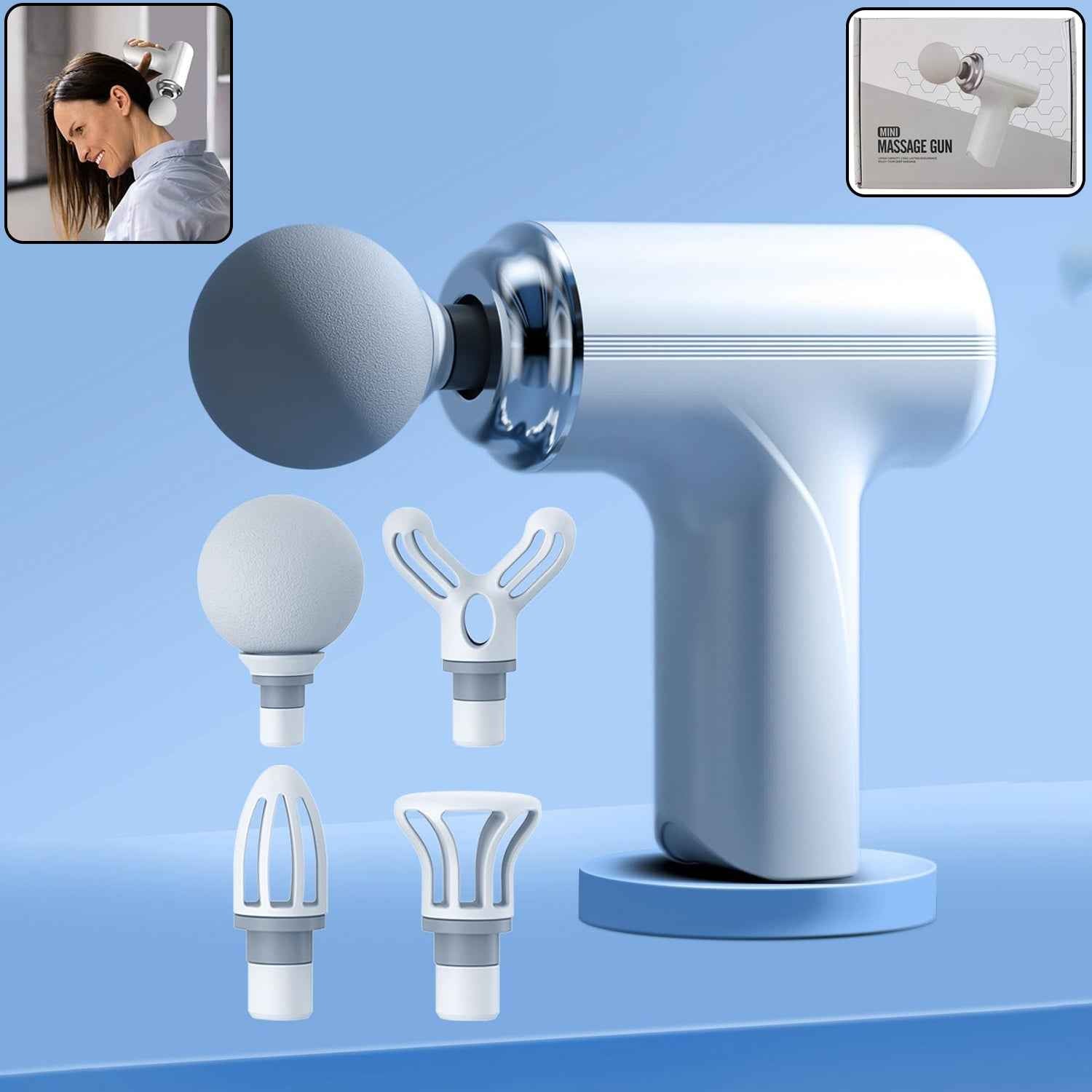 Electric Vibrating Massage Gun Multiple Heads – LifestyleKart