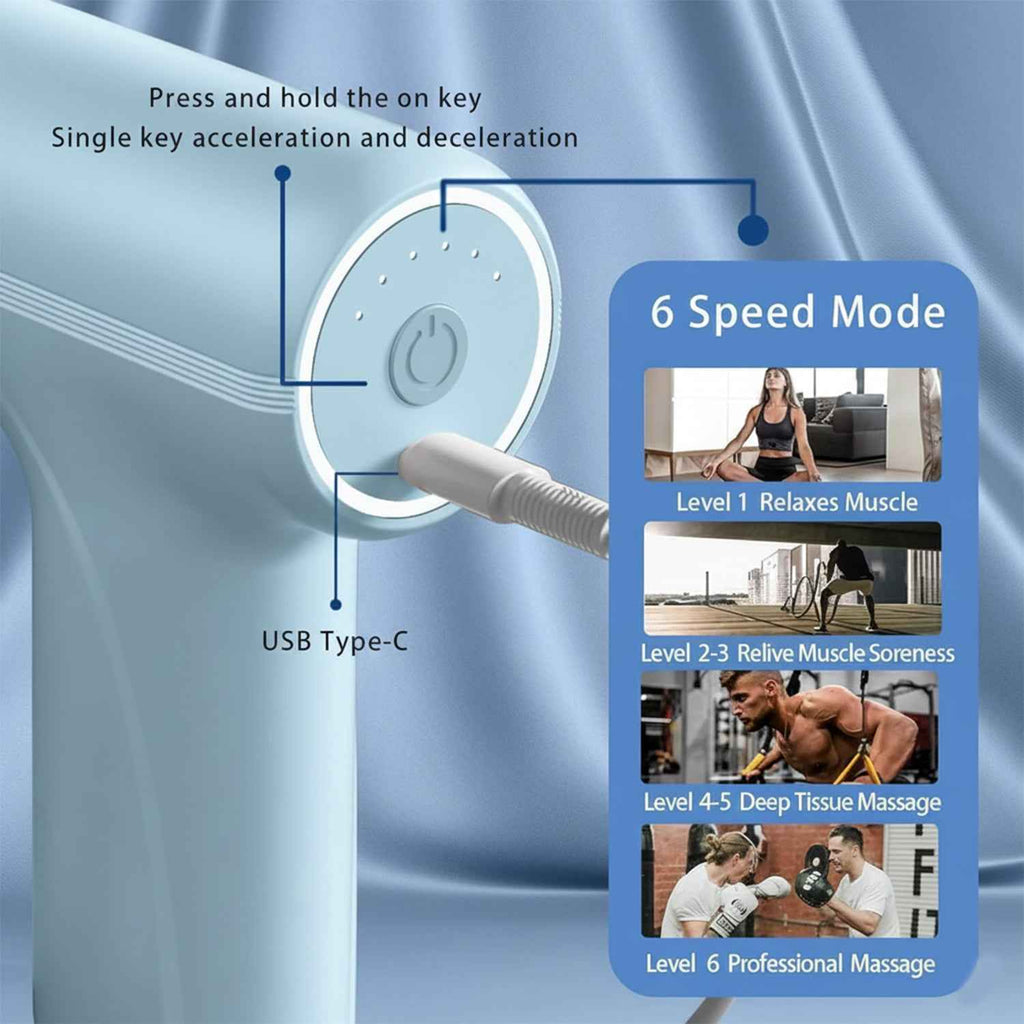 Electric Vibrating Massage Gun Multiple Heads – LifestyleKart